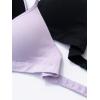 Fruit of the Loom Girls’ 2-Pack Seamless Soft Cup Bras – Lightweight & Gentle Support(Lilac Whisper/Black Hue)