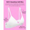 Fruit of the Loom Girls’ 2-Pack Seamless Soft Cup Bras – Lightweight & Gentle Support(Lilac Whisper/Black Hue)