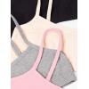 Fruit of the Loom Girls Cotton Spaghetti Strap Sport Bra(Blushing/Grey Heather/Black/Nude)
