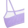 Fruit of the Loom Girls Cotton Spaghetti Strap Sport Bra(Eyeshadow/White/Hyacinth)
