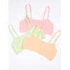 Fruit of the Loom Girls Cotton Spaghetti Strap Sport Bra(Lentil/Mango/Pink/White)