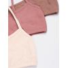 Fruit of the Loom Girls Cotton Spaghetti Strap Sport Bra(Light Nude/Blush/Desert Dusk/Sweet Tea)
