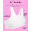 Fruit of the Loom Girls’ Multi Cotton Built-Up Stretch Sports Bra Available in 6 Packs(Hyacinth/Eyeshadow/Grey Heather/White/Lilac/Blushing Rose)