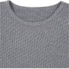Fruit of the Loom Girls Premium 2-Pack Thermal Waffle Crew Top(Black/Heather Greystone)