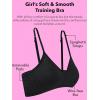 Fruit of the Loom Girls’ Soft and Smooth Training Bra(Black Hue/White/Grey Heather)