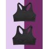 Fruit of the Loom Girls Stay Dry Racerback Sports Bra(Dazzling Blue/Black Hue)