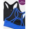 Fruit of the Loom Girls Stay Dry Racerback Sports Bra(Dazzling Blue/Black Hue)