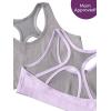 Fruit of the Loom Girls Stay Dry Racerback Sports Bra(Stellar Orchid W Grey/Charcoal)