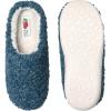 Fruit of the Loom Women’s Berber Slippers – Fuzzy Memory Foam, Lightweight Clog, Indoor/Outdoor, Zapatillas de Mujer(Blue)