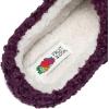 Fruit of the Loom Women’s Berber Slippers – Fuzzy Memory Foam, Lightweight Clog, Indoor/Outdoor, Zapatillas de Mujer(Grape)