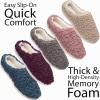 Fruit of the Loom Women’s Berber Slippers – Fuzzy Memory Foam, Lightweight Clog, Indoor/Outdoor, Zapatillas de Mujer(Grey)
