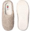 Fruit of the Loom Women’s Berber Slippers – Fuzzy Memory Foam, Lightweight Clog, Indoor/Outdoor, Zapatillas de Mujer(Tan)