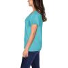 Fruit of the Loom Women’s Crafted Comfort™ Pima Cotton Short Sleeve T-shirts(V-neck – Sea Breeze)