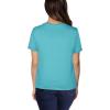 Fruit of the Loom Women’s Crafted Comfort™ Pima Cotton Short Sleeve T-shirts(V-neck – Sea Breeze)
