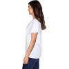 Fruit of the Loom Women’s Crafted Comfort™ Pima Cotton Short Sleeve T-shirts(V-neck – White)