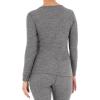 Fruit of the Loom Womens Micro Waffle Thermal V-Neck(Smoke Heather)