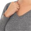 Fruit of the Loom Womens Micro Waffle Thermal V-Neck(Smoke Heather)