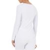 Fruit of the Loom Womens Micro Waffle Thermal V-Neck(White)