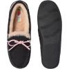 Fruit of the Loom Women’s Moccasin, Indoor/Outdoor, Memory Foam, Microsuede, Black, X-Large Slipper(Black)