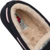 Fruit of the Loom Women’s Moccasin, Indoor/Outdoor, Memory Foam, Microsuede, Black, X-Large Slipper(Black)