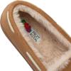 Fruit of the Loom Women’s Moccasin, Indoor/Outdoor, Memory Foam, Microsuede, Black, X-Large Slipper(Coffee)