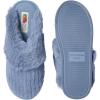 Fruit of the Loom Women’s Slipper, Chenille W/Fur Cuff Clog(Blue)