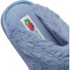 Fruit of the Loom Women’s Slipper, Chenille W/Fur Cuff Clog(Blue)