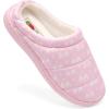 Fruit of the Loom Womens Slipper, Zapatos Cómodos Ditsy Floral, Clog, Indoor/Outdoor(Blush)