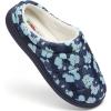 Fruit of the Loom Womens Slipper, Zapatos Cómodos Ditsy Floral, Clog, Indoor/Outdoor(Navy)