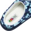 Fruit of the Loom Womens Slipper, Zapatos Cómodos Ditsy Floral, Clog, Indoor/Outdoor(Navy)