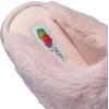 Fruit of the Loom Women’s Slipper, Zapatos Cómodos, Stripe Feather W/Fur Cuff Clog, Memory Foam(Blush)