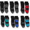 Fruit of the Loom boys Everyday Active Ankle Socks (12 Pack)(Black)