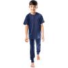 Fruit of the Loom boys Relaxing Comfort Loose Fit 2-piece Pajama Set(Navy)