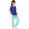 Fruit of the Loom girls Getaway Loose Fit 4-piece Pajama Set(Calypso Blue/Bolts)