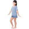 Fruit of the Loom girls Getaway Loose Fit 4-piece Pajama Set(Urban Blue/Geo Zag)