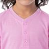 Fruit of the Loom girls Long Sleeve Jersey Henley Top and Fleece Pant Sleep Pajama Set(Pink/Cheetah)