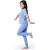 Fruit of the Loom girls Relaxing Comfort Loose Fit 2-piece Pajama Set(Urban Blue)