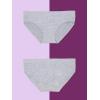 Fruit of the Loom girls Stretch Seamless Bikini Briefs(Stellar Orchid/Grey Heather)