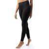 Fruit of the Loom womens High Neck Top and Legging Thermal Set(Black)