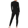 Fruit of the Loom womens Micro Waffle Premium Thermal Set(Black)