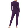 Fruit of the Loom womens Micro Waffle Premium Thermal Set(Violet)