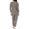 Fruit of the Loom womens Micro Waffle Premium Thermal Union Suit(Animal Print)