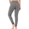 Fruit of the Loom womens Micro Waffle Thermal Bottom(Black/Smoke Heather)