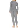 Fruit of the Loom womens Stretch Fleece Lined Thermal Long Johns Underwear Set(Slate Grey)