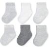 Fruit of the Loom All Weather Baby & Toddler Socks – Cotton Crew Socks with Grips for Boys, Girls and Unisex(Grey)