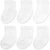 Fruit of the Loom All Weather Baby & Toddler Socks – Cotton Crew Socks with Grips for Boys, Girls and Unisex(White)