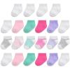 Fruit of the Loom Baby 22-Pack Grow & Fit Flex Zones Low Cut Stretch Socks – Unisex, Girls, Boys(Pink)