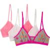 Fruit of the Loom Big Girls’ 3-Pack Cotton Convertible Bralette – Adjustable & Versatile(Party Dots/White/Popsicle Pink)