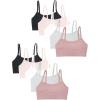 Fruit of the Loom Big Girls Training Bra(Rose Shadow/Premium Plum/White/Grey Heather/Black)