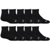 Fruit of the Loom Boys’ Dual Defense Ankle Socks (10 Pack)(Black)